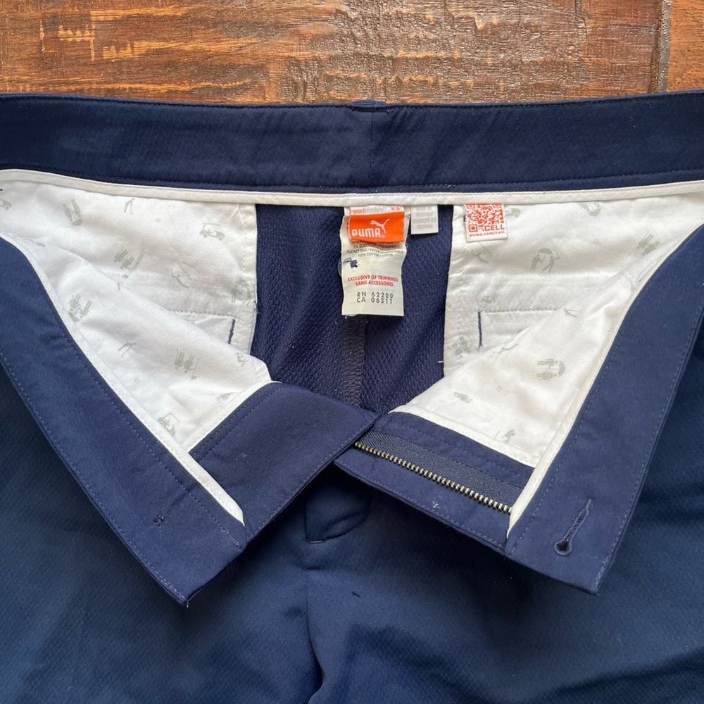 Men's Puma Solid Golf Shorts - Navy Blue